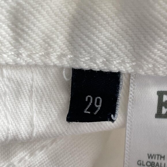Edwin Jeans Womens 29 White Noise Hana Straight Crop USA Classic High Rise - Picture 9 of 12